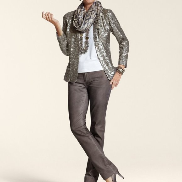 CHICO'S "All Over Sequin" Jacket _NWT - Gorgeous - Picture 14 of 14